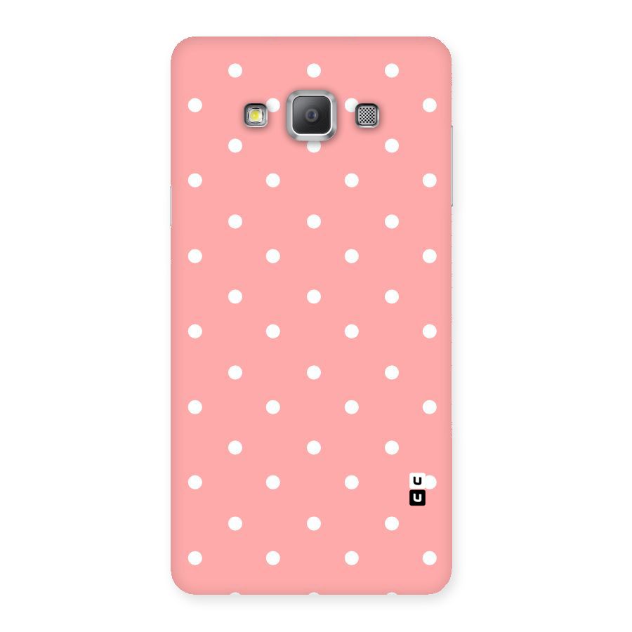 Peach Polka Pattern Back Case for Galaxy A7
