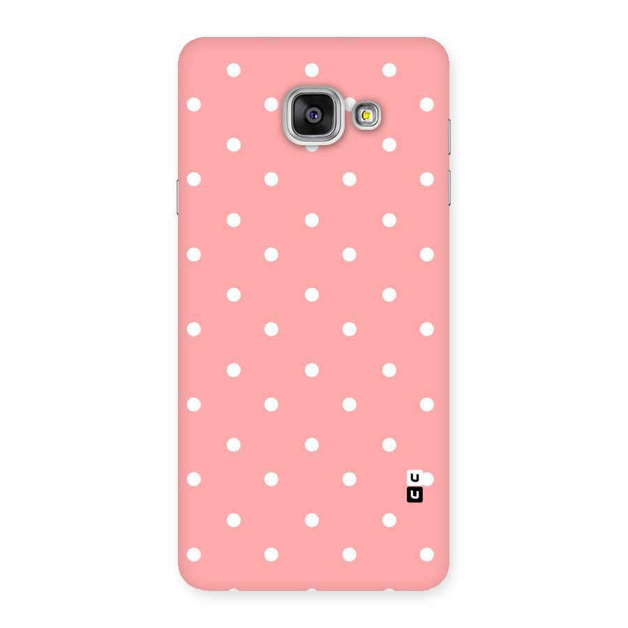 Peach Polka Pattern Back Case for Galaxy A7 2016