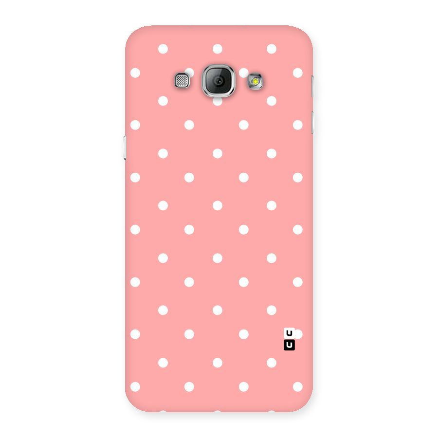 Peach Polka Pattern Back Case for Galaxy A8