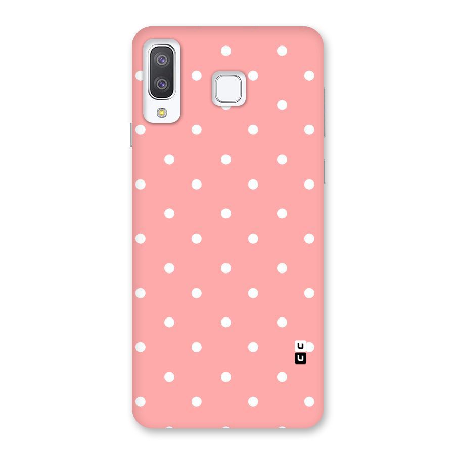 Peach Polka Pattern Back Case for Galaxy A8 Star