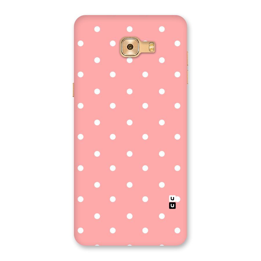 Peach Polka Pattern Back Case for Galaxy C9 Pro