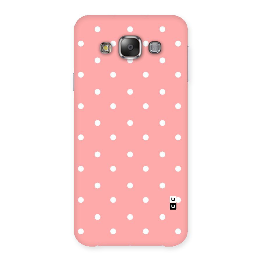 Peach Polka Pattern Back Case for Galaxy E7