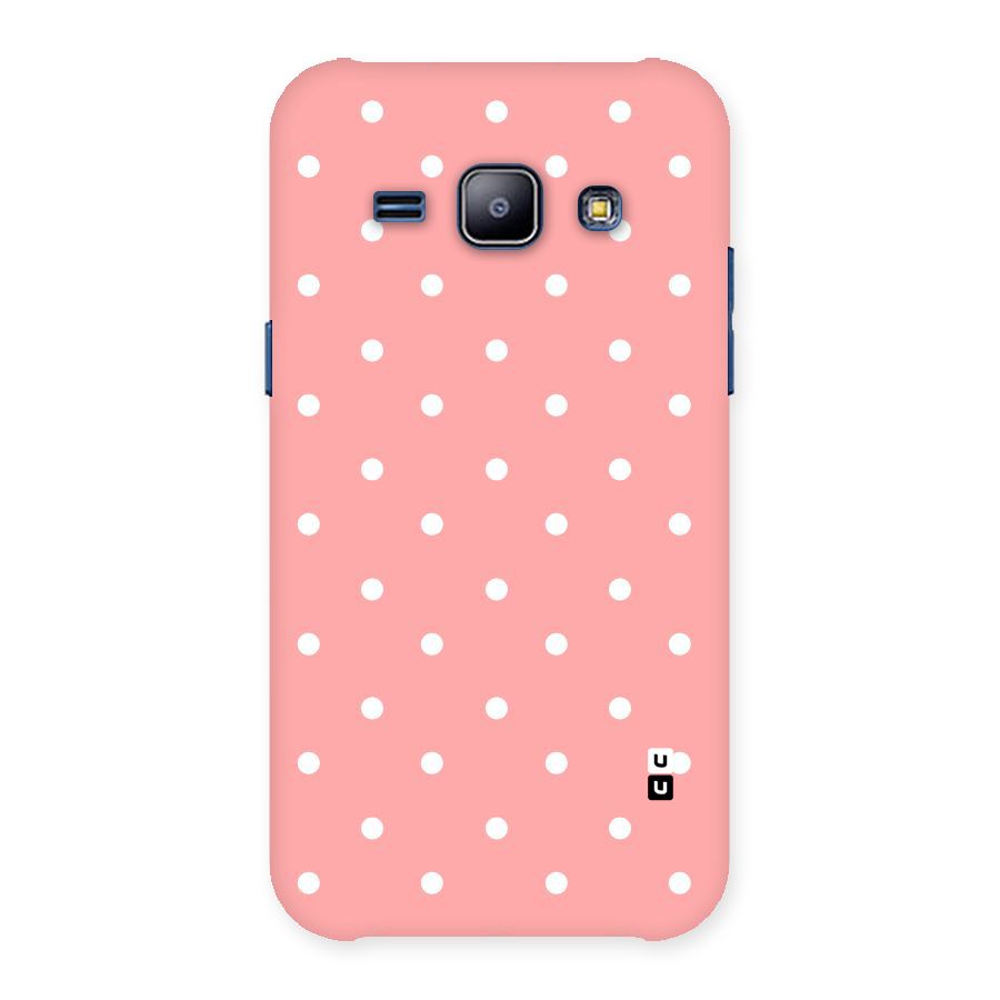 Peach Polka Pattern Back Case for Galaxy J1