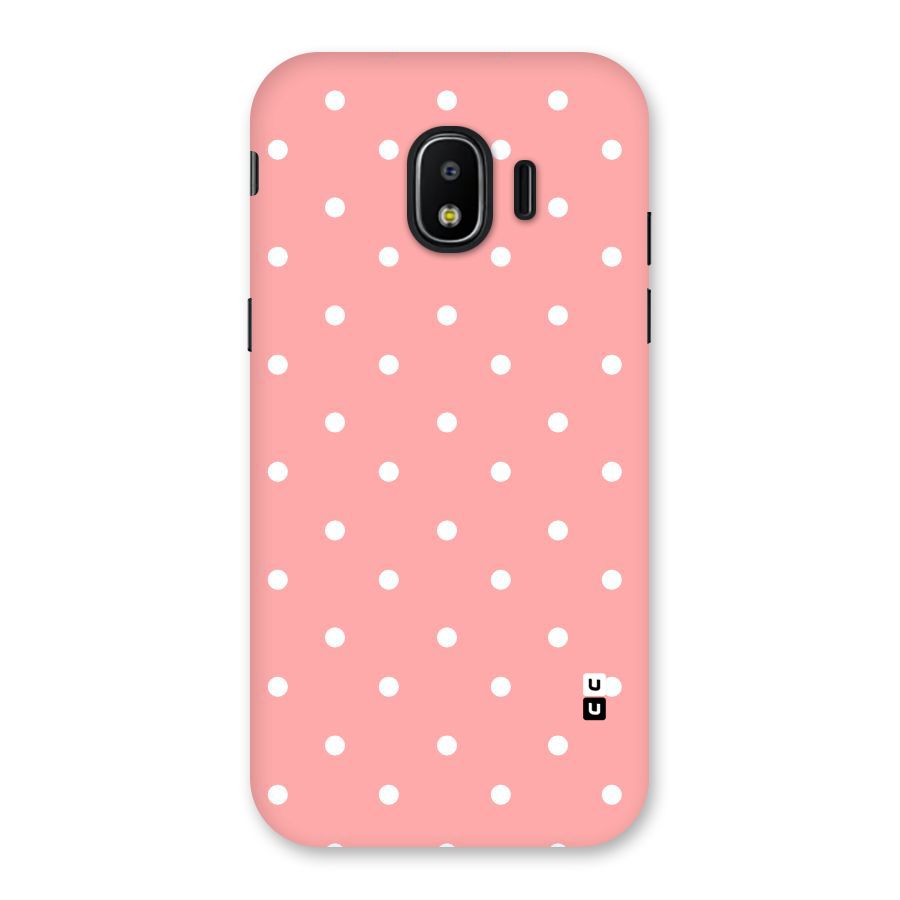 Peach Polka Pattern Back Case for Galaxy J2 Pro 2018