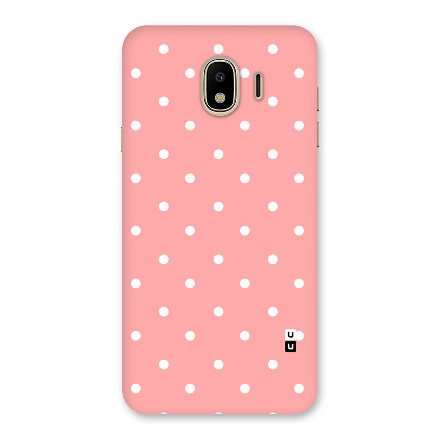 Peach Polka Pattern Back Case for Galaxy J4