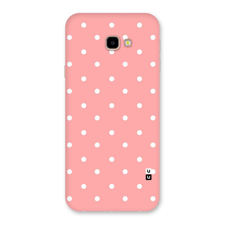 Peach Polka Pattern Back Case for Galaxy J4 Plus
