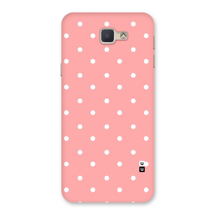 Peach Polka Pattern Back Case for Galaxy J5 Prime