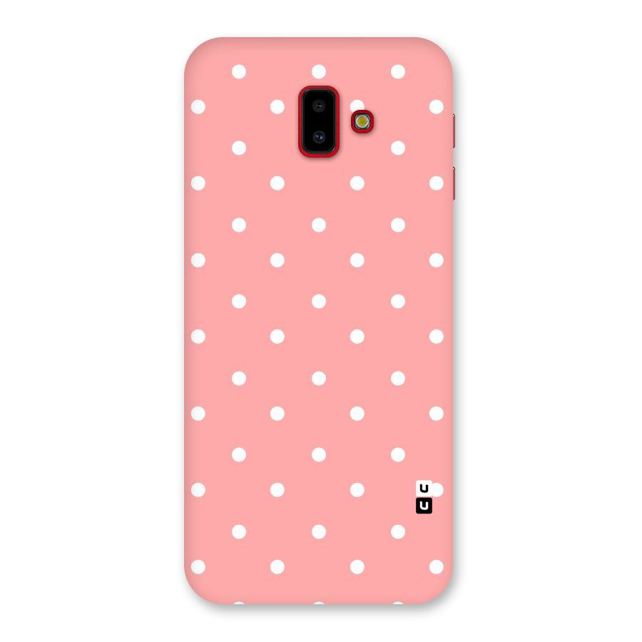 Peach Polka Pattern Back Case for Galaxy J6 Plus