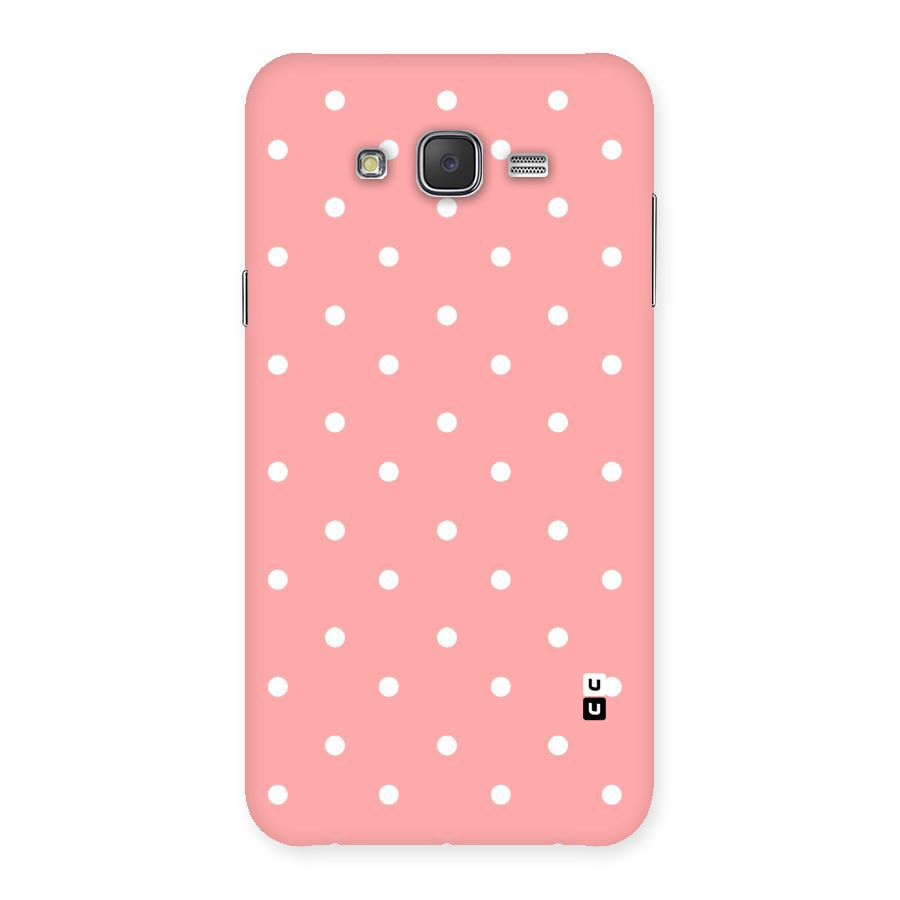 Peach Polka Pattern Back Case for Galaxy J7