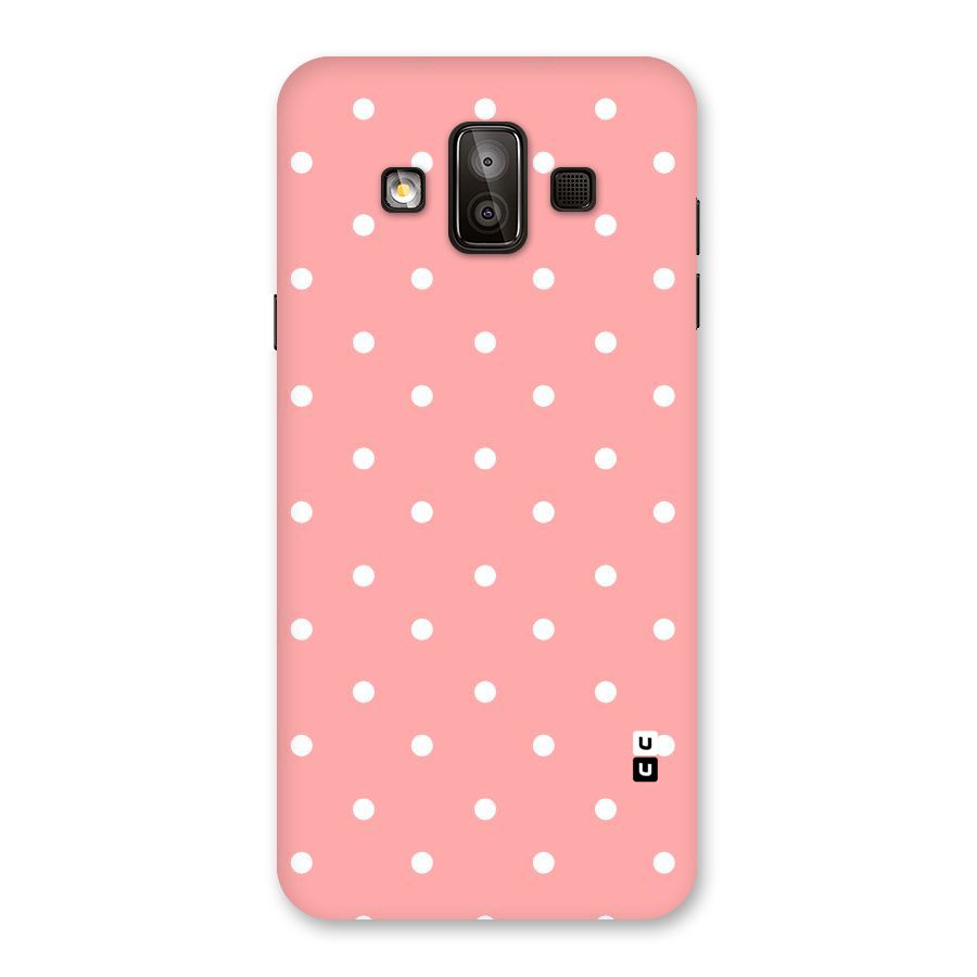 Peach Polka Pattern Back Case for Galaxy J7 Duo