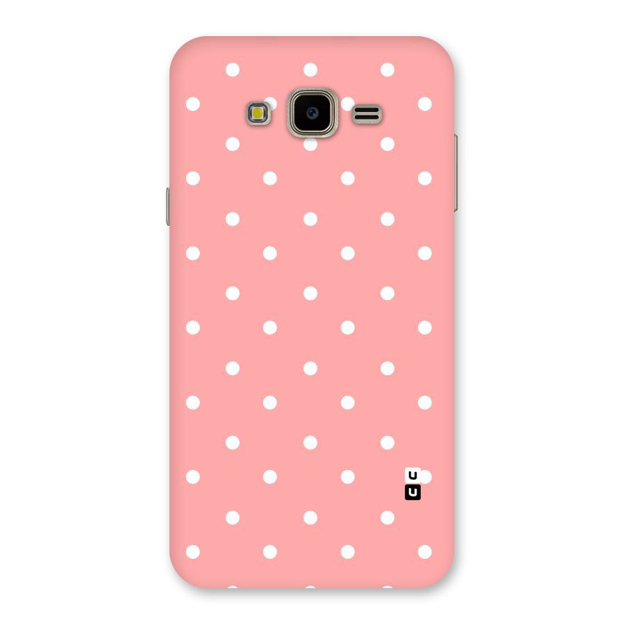 Peach Polka Pattern Back Case for Galaxy J7 Nxt