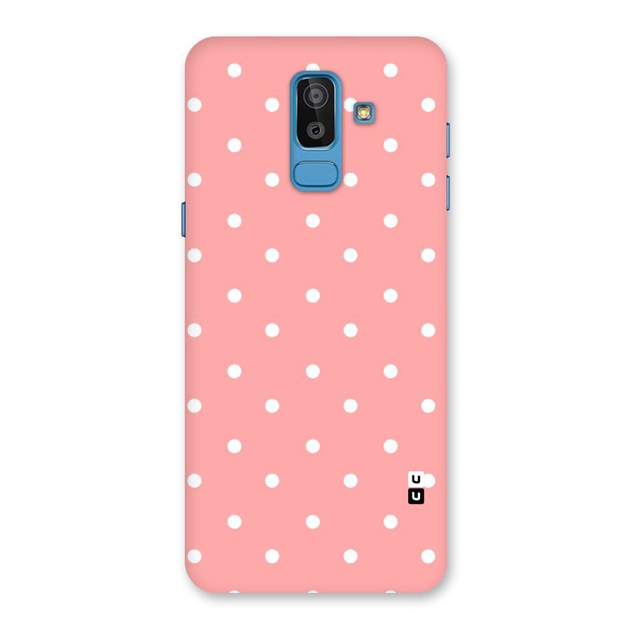 Peach Polka Pattern Back Case for Galaxy J8