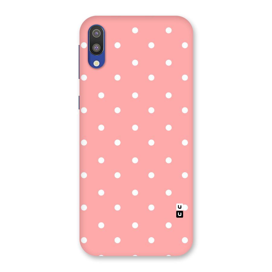 Peach Polka Pattern Back Case for Galaxy M10