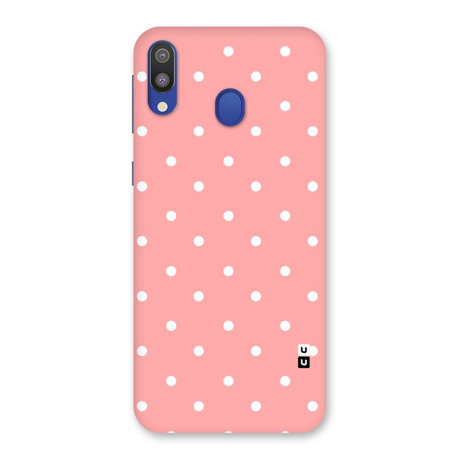 Peach Polka Pattern Back Case for Galaxy M20
