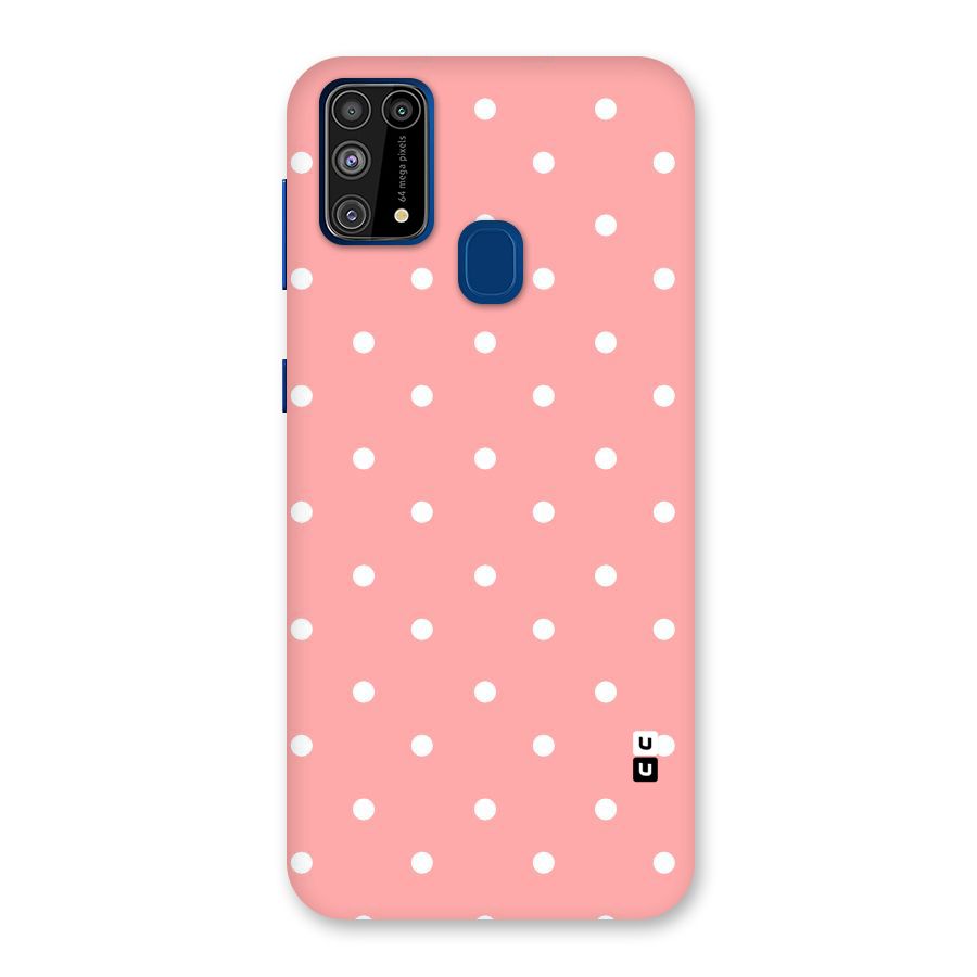 Peach Polka Pattern Back Case for Galaxy M31