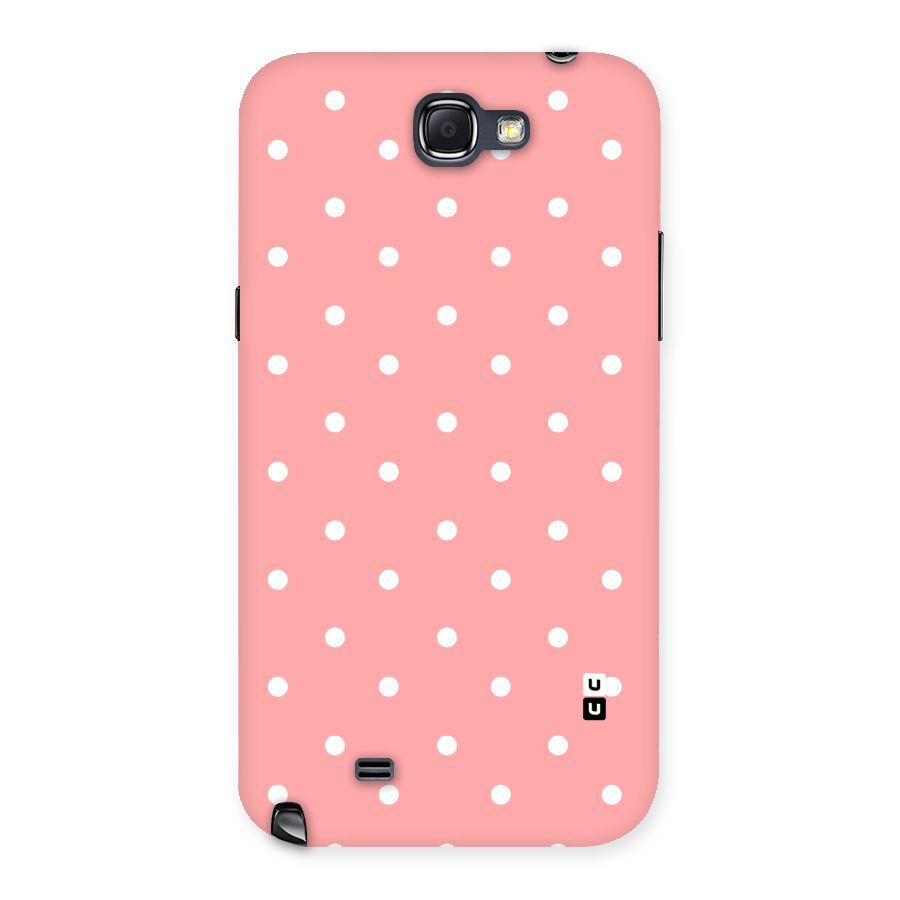 Peach Polka Pattern Back Case for Galaxy Note 2