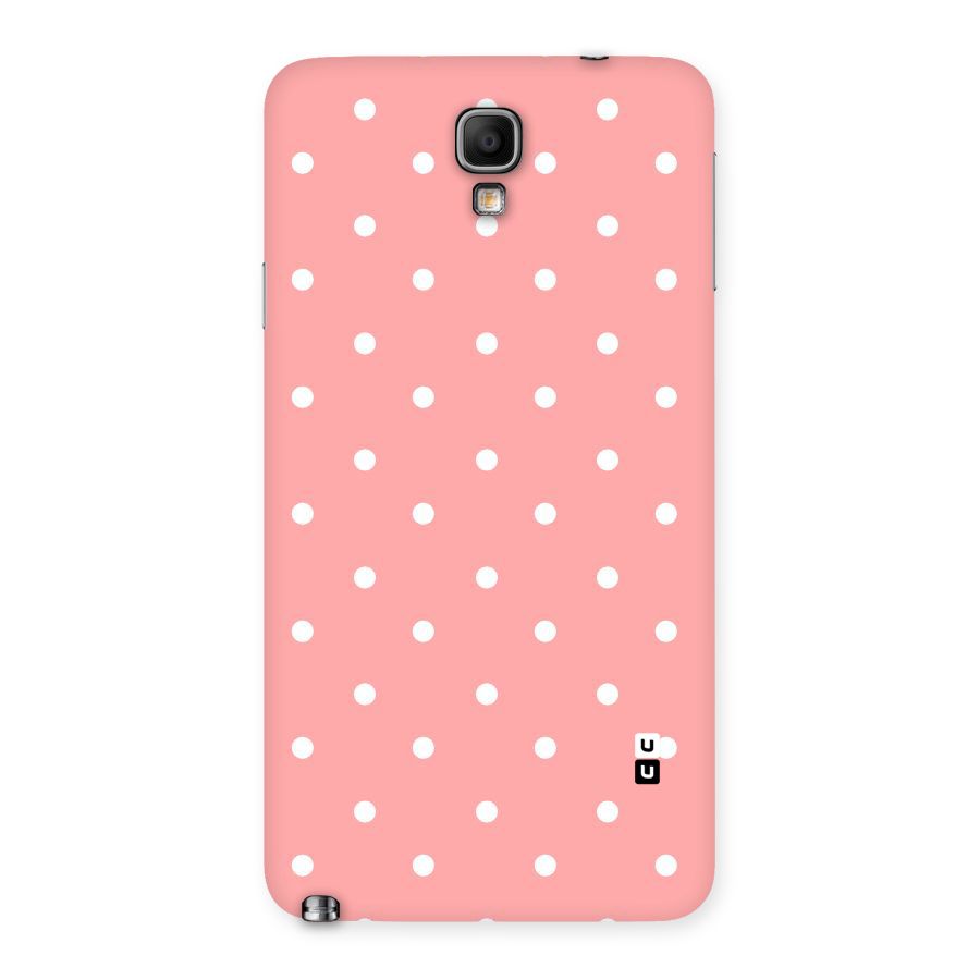Peach Polka Pattern Back Case for Galaxy Note 3 Neo