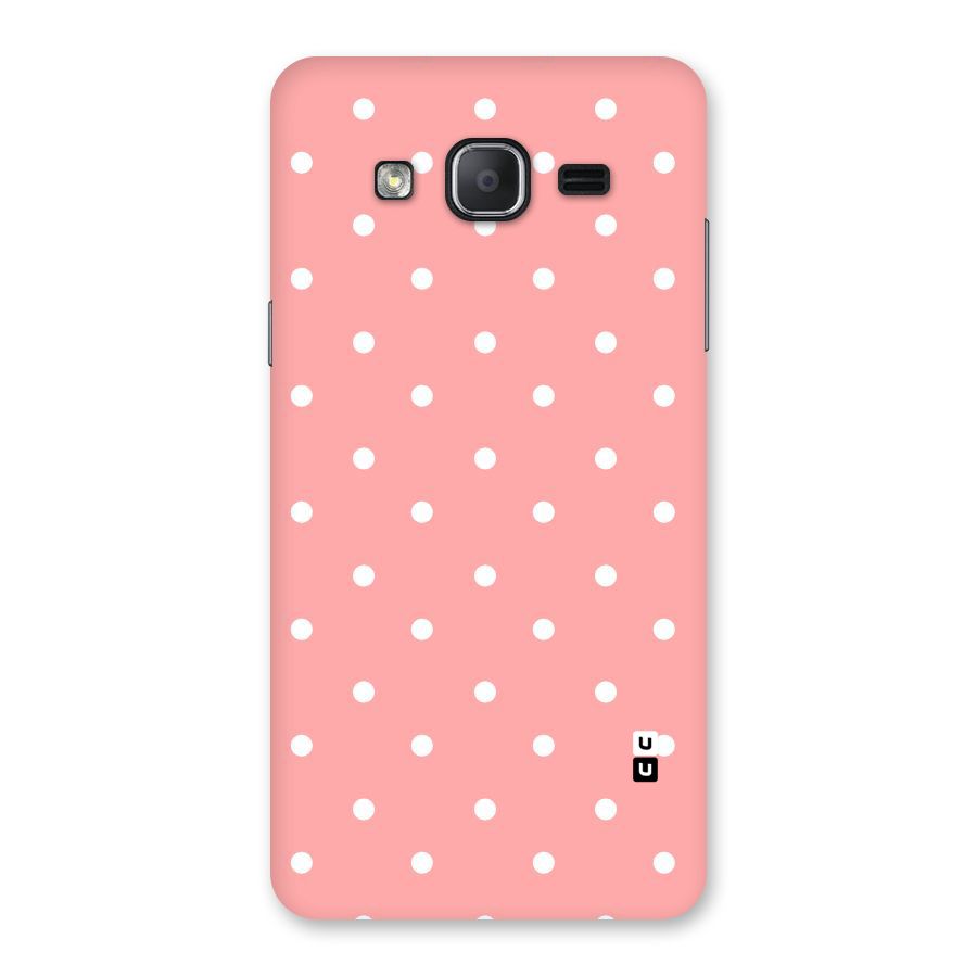 Peach Polka Pattern Back Case for Galaxy On7 2015