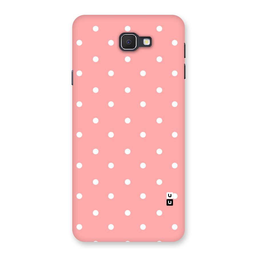 Peach Polka Pattern Back Case for Galaxy On7 2016