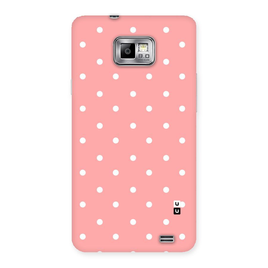 Peach Polka Pattern Back Case for Galaxy S2
