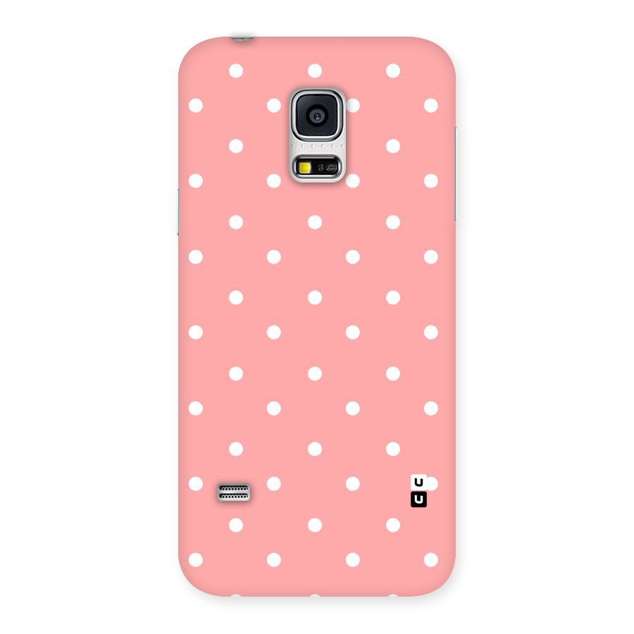 Peach Polka Pattern Back Case for Galaxy S5 Mini