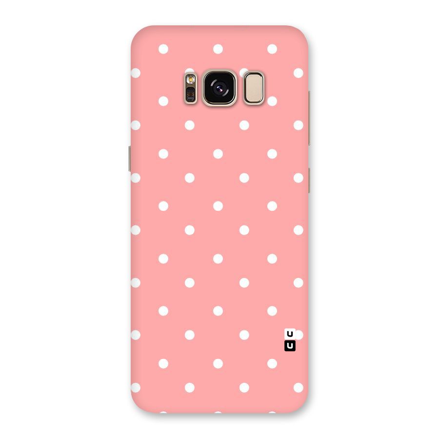 Peach Polka Pattern Back Case for Galaxy S8