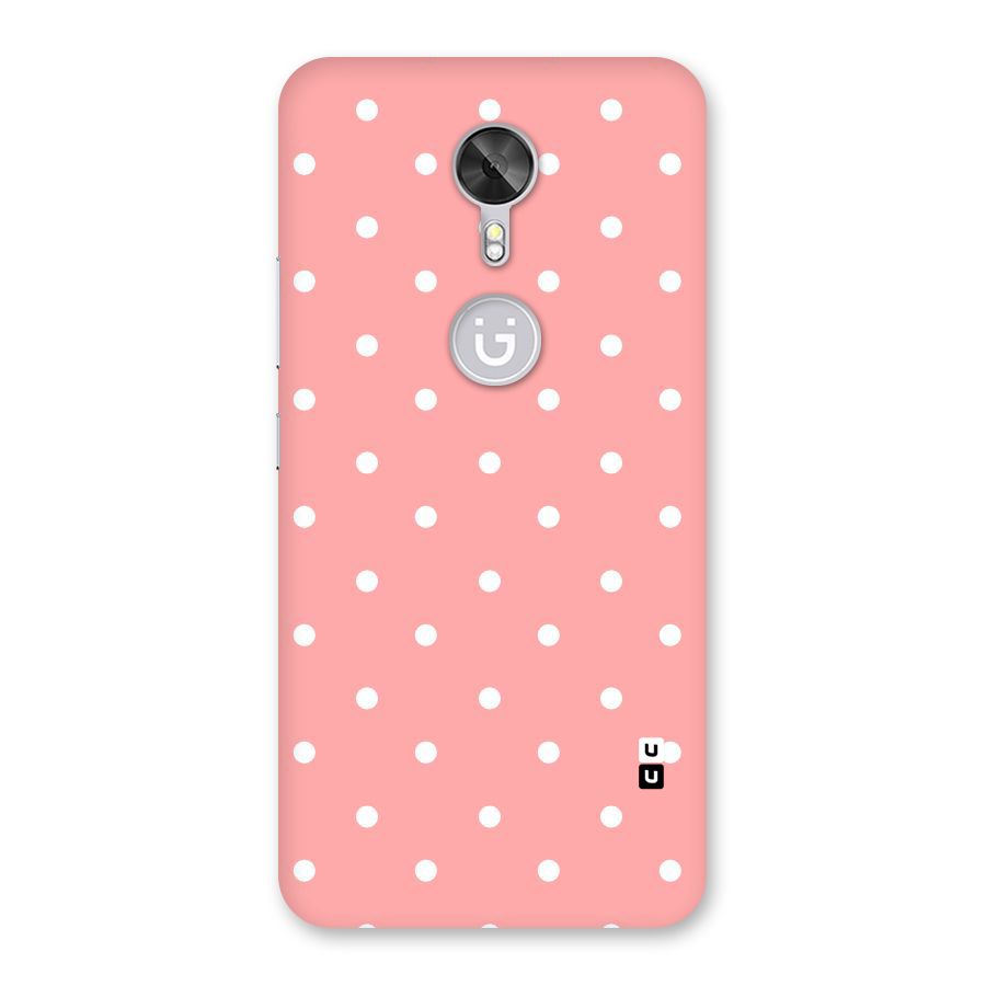Peach Polka Pattern Back Case for Gionee A1
