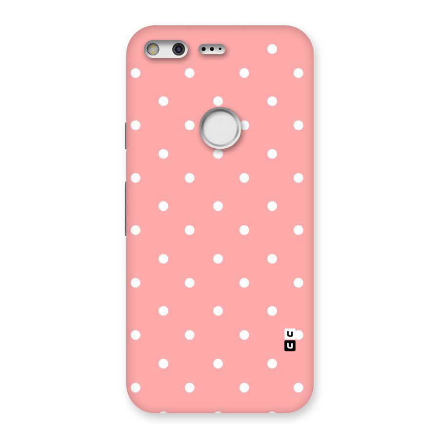Peach Polka Pattern Back Case for Google Pixel