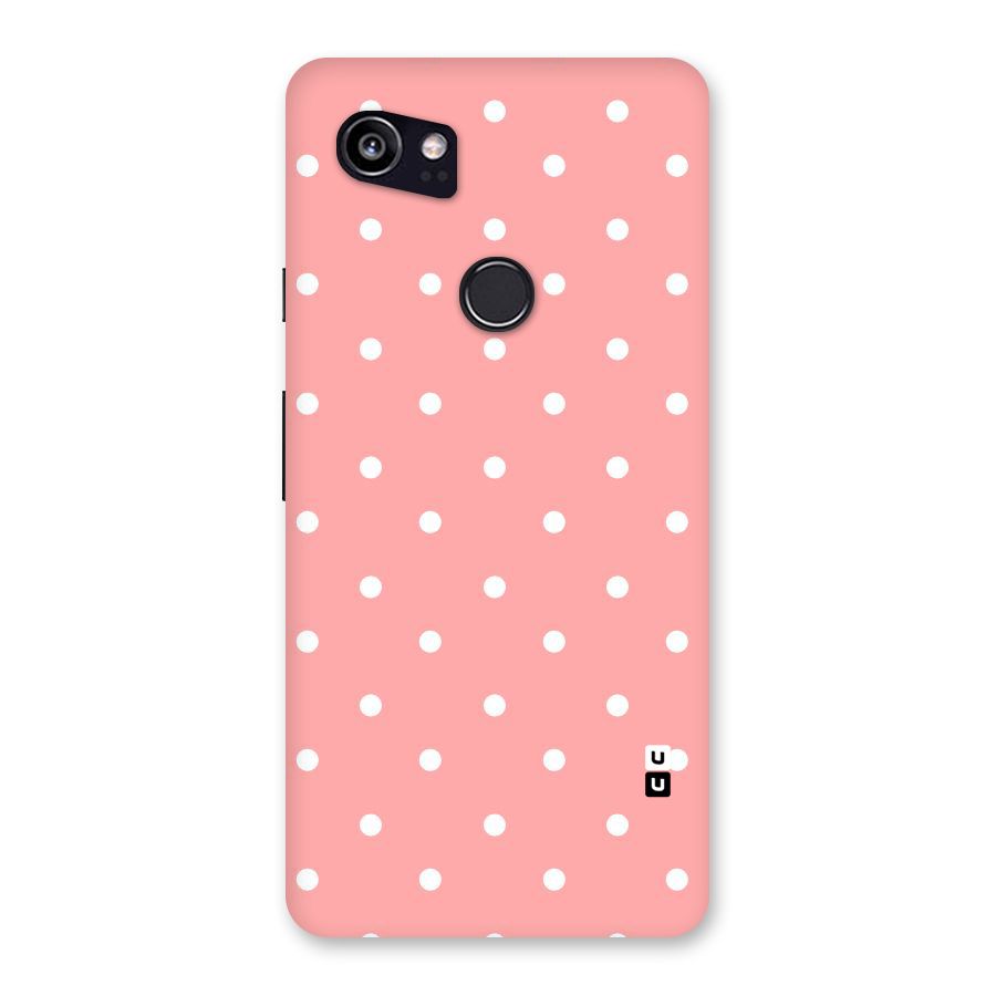 Peach Polka Pattern Back Case for Google Pixel 2 XL