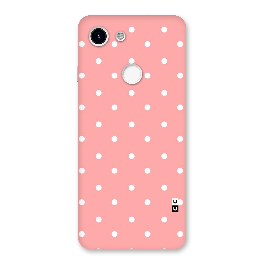 Peach Polka Pattern Back Case for Google Pixel 3