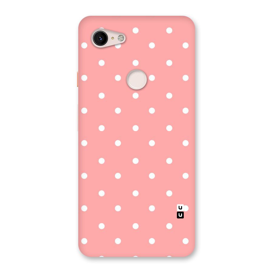 Peach Polka Pattern Back Case for Google Pixel 3 XL