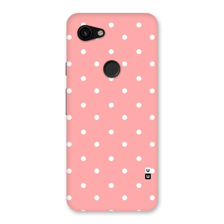 Peach Polka Pattern Back Case for Google Pixel 3a