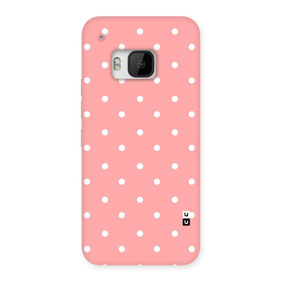 Peach Polka Pattern Back Case for HTC One M9