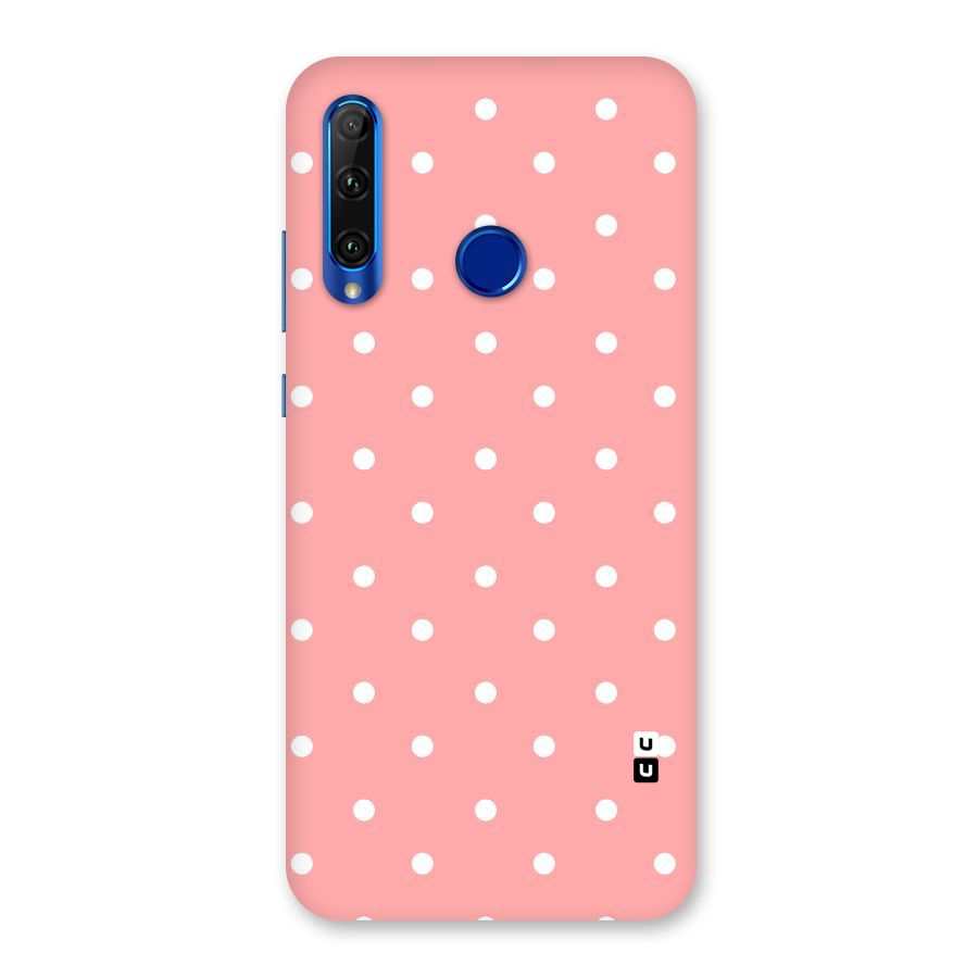 Peach Polka Pattern Back Case for Honor 20i