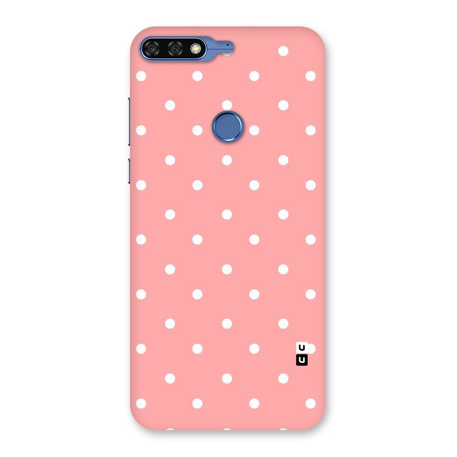 Peach Polka Pattern Back Case for Honor 7C