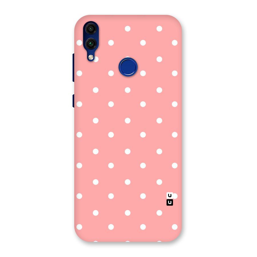 Peach Polka Pattern Back Case for Honor 8C