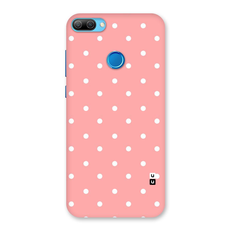 Peach Polka Pattern Back Case for Honor 9N