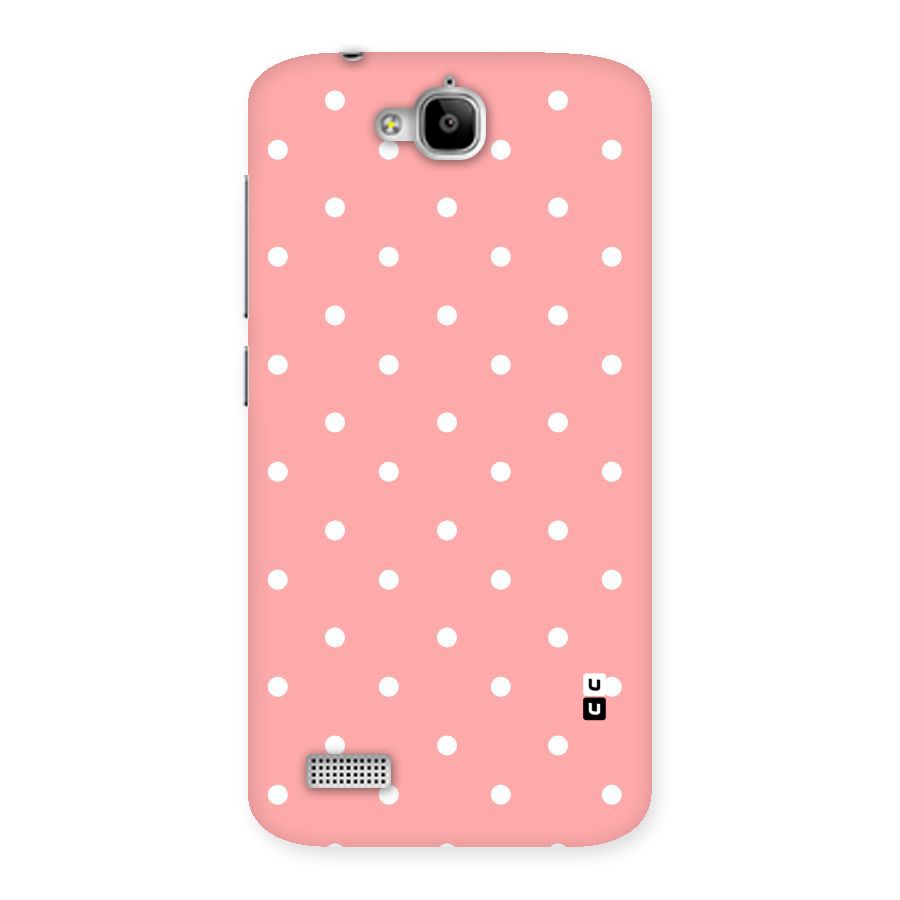 Peach Polka Pattern Back Case for Honor Holly