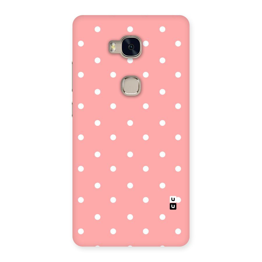 Peach Polka Pattern Back Case for Huawei Honor 5X