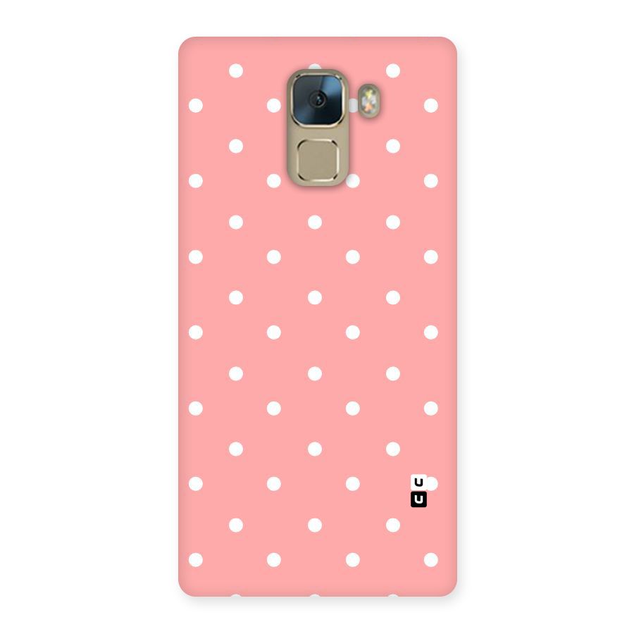 Peach Polka Pattern Back Case for Huawei Honor 7