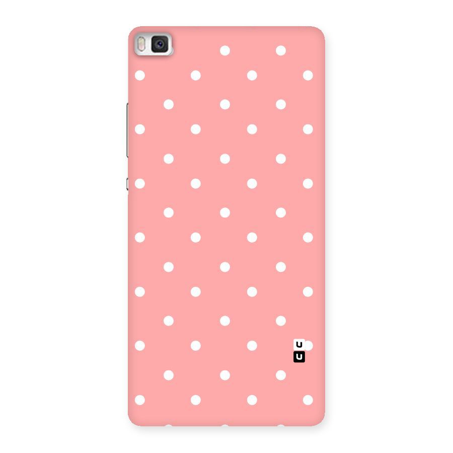 Peach Polka Pattern Back Case for Huawei P8