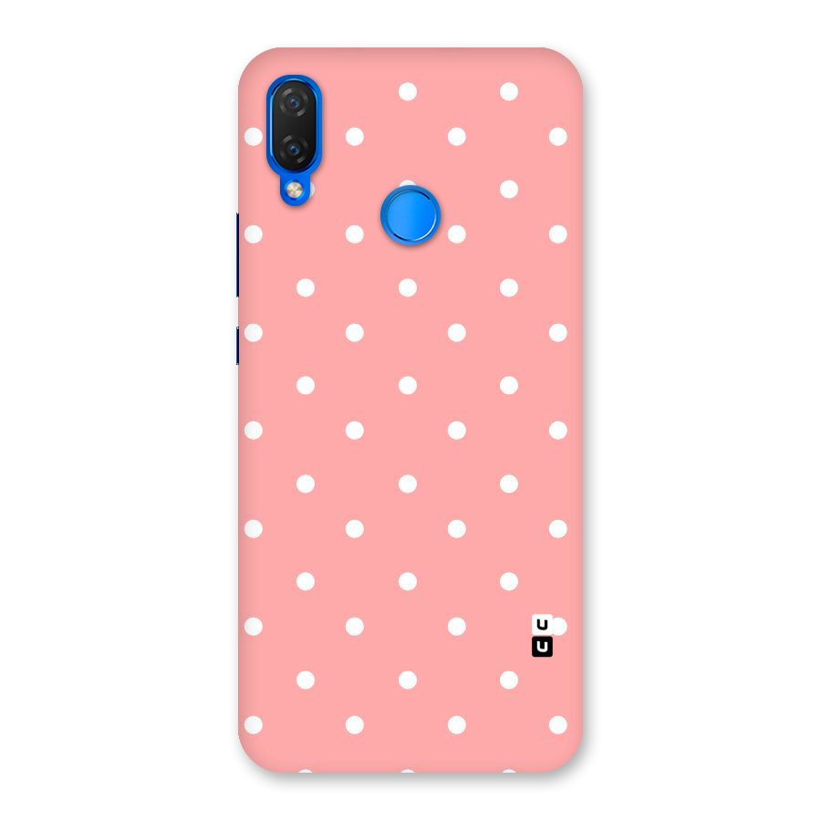 Peach Polka Pattern Back Case for Huawei P Smart+