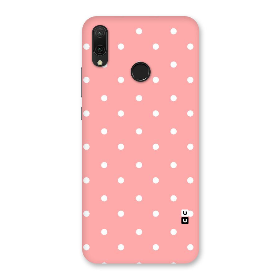 Peach Polka Pattern Back Case for Huawei Y9 (2019)
