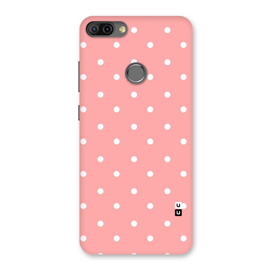 Peach Polka Pattern Back Case for Infinix Hot 6 Pro