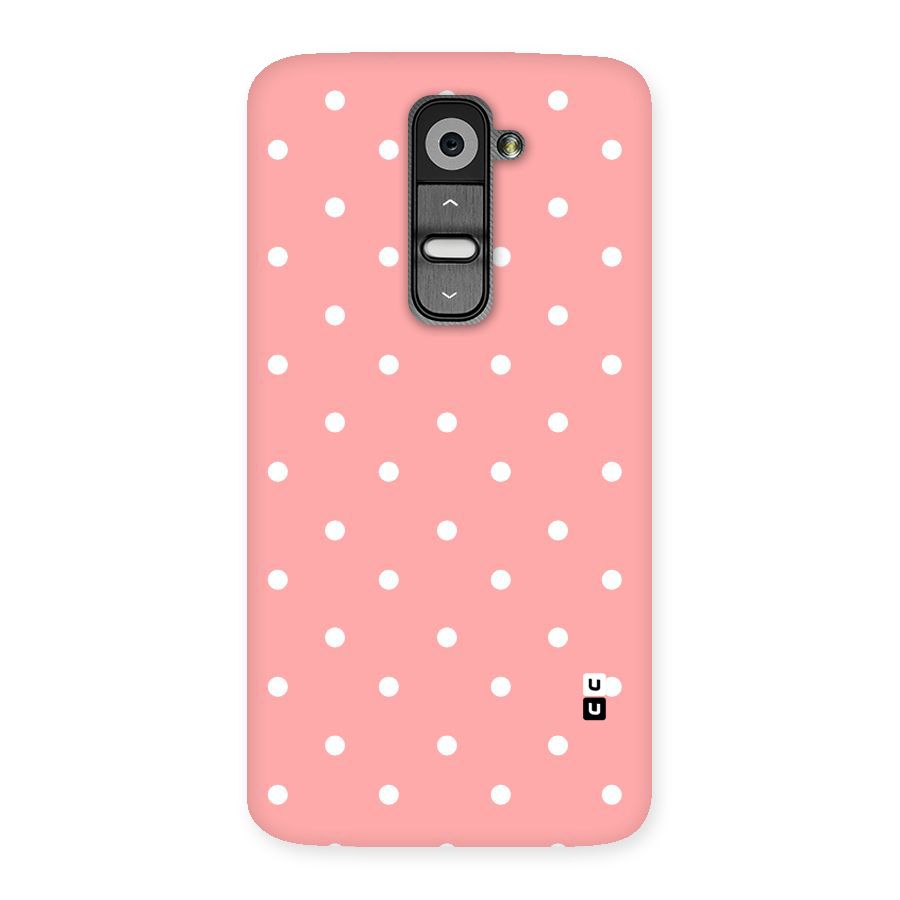 Peach Polka Pattern Back Case for LG G2