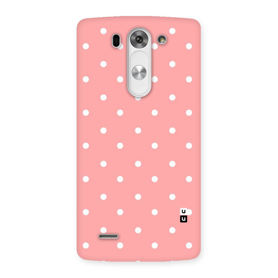 Peach Polka Pattern Back Case for LG G3 Beat