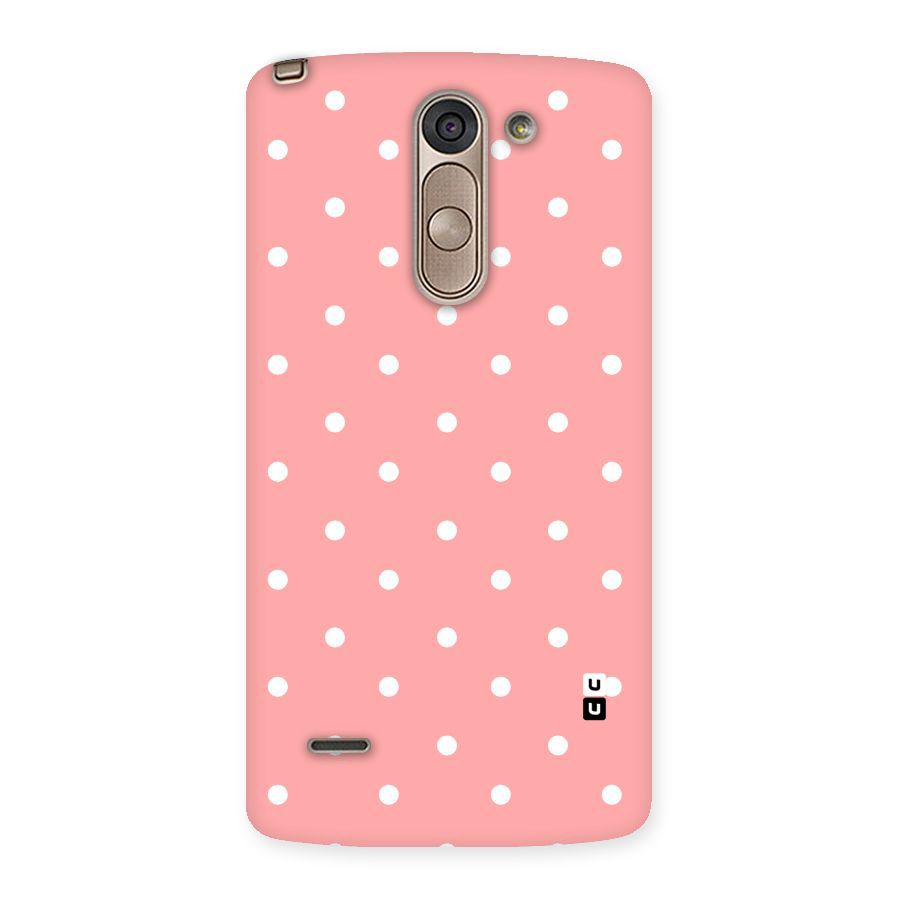 Peach Polka Pattern Back Case for LG G3 Stylus