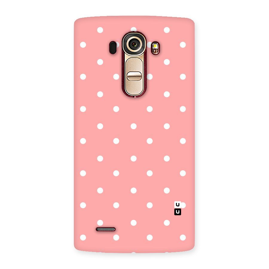 Peach Polka Pattern Back Case for LG G4