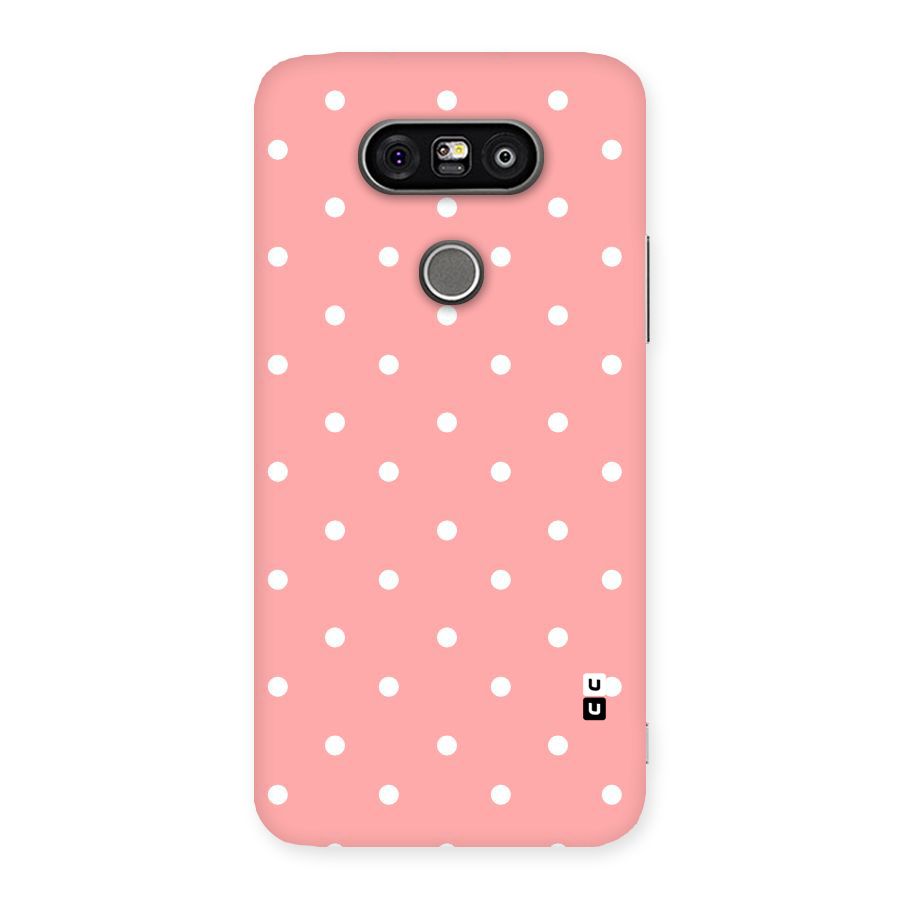 Peach Polka Pattern Back Case for LG G5