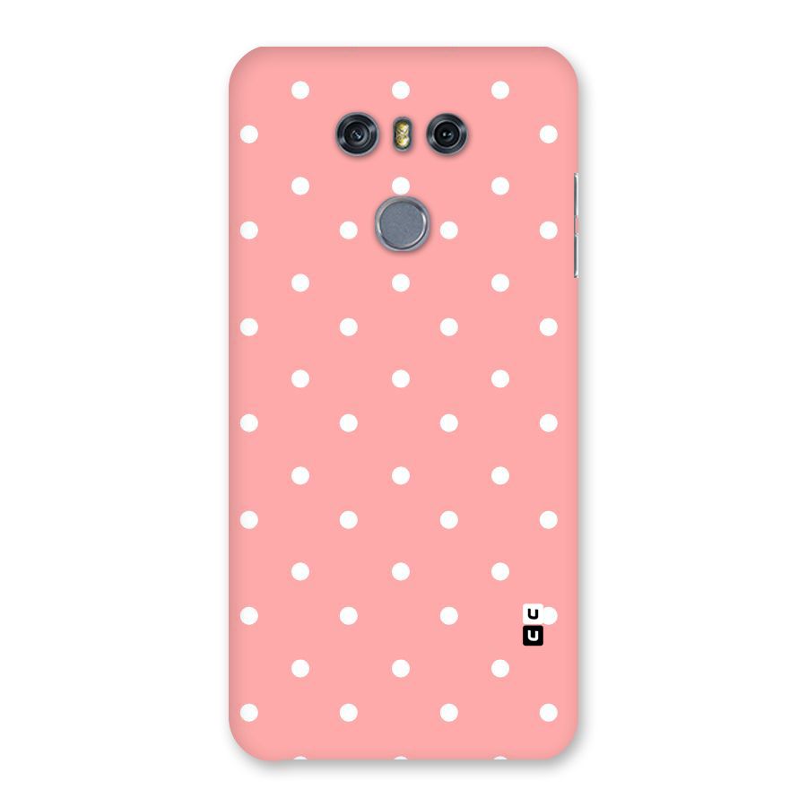 Peach Polka Pattern Back Case for LG G6